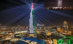 نورپردازی برج خلیفه و مقام اول پاسپورت جهان