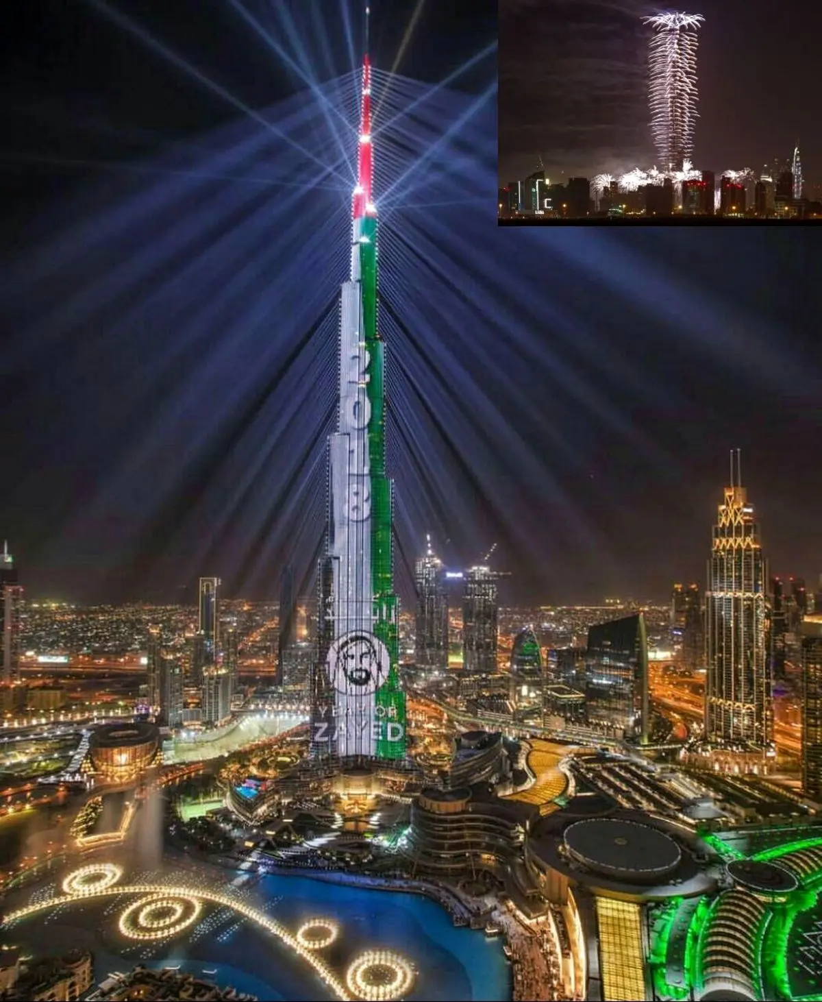 نورپردازی برج خلیفه و مقام اول پاسپورت جهان