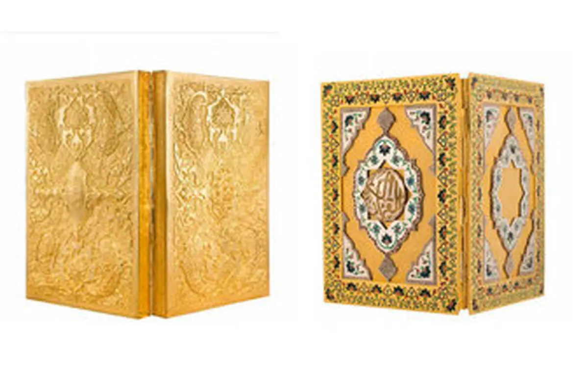 عکس/کتابت متفاوت قرآن کریم با نخ و سوزن