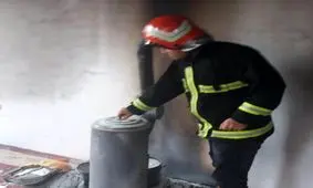 آتش سوزی خانه ای روستایی با بخاری نفتی !