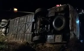 2 کشته در واژگونی اتوبوس