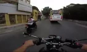 تصادف شدید و هولناک موتور سیکلت +فیلم