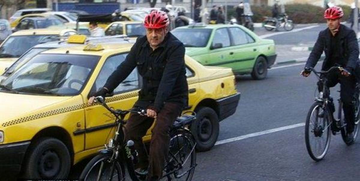 دوچرخه سواری آقای شهردار حاشیه ساز شد/کنایه اینستاگرامی کرباسچی به حناچی