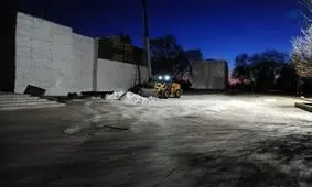 ساخت برف مصنوعی در چین +تصاویر