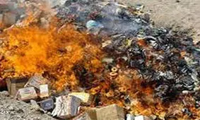 امحاء ۱۰ هزار کیلو انواع داروهای تقلبی و قاچاق در شیراز