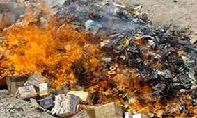 امحاء ۱۰ هزار کیلو انواع داروهای تقلبی و قاچاق در شیراز
