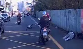 تصادف و پرواز وحشتناک موتور سوار +فیلم