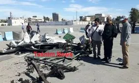 لاشه خودروی عامل انتحاری حمله تروریستی چابهار + عکس