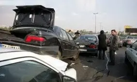 تصادف زنجیره ای خونین در اصفهان