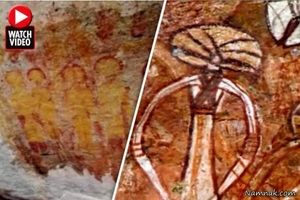 کشف نقاشی 10.000 ساله از موجودات فضایی + عکس