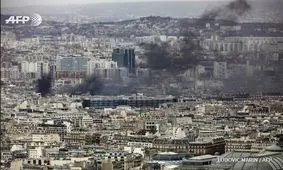 تصویری از آسمان فعلی پاریس در پی درگیری «جلیقه‌زردها» با ماموران پلیس پایتخت فرانسه