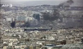 تصویری از آسمان فعلی پاریس در پی درگیری «جلیقه‌زردها» با ماموران پلیس پایتخت فرانسه