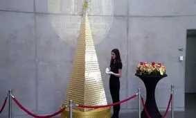 گرانترین درخت کریسمس از جنس طلای خالص +عکس