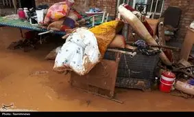 گوشه‌ای از مصائب مردم شهر نخستین‌ها پس از بارش باران + تصاویر