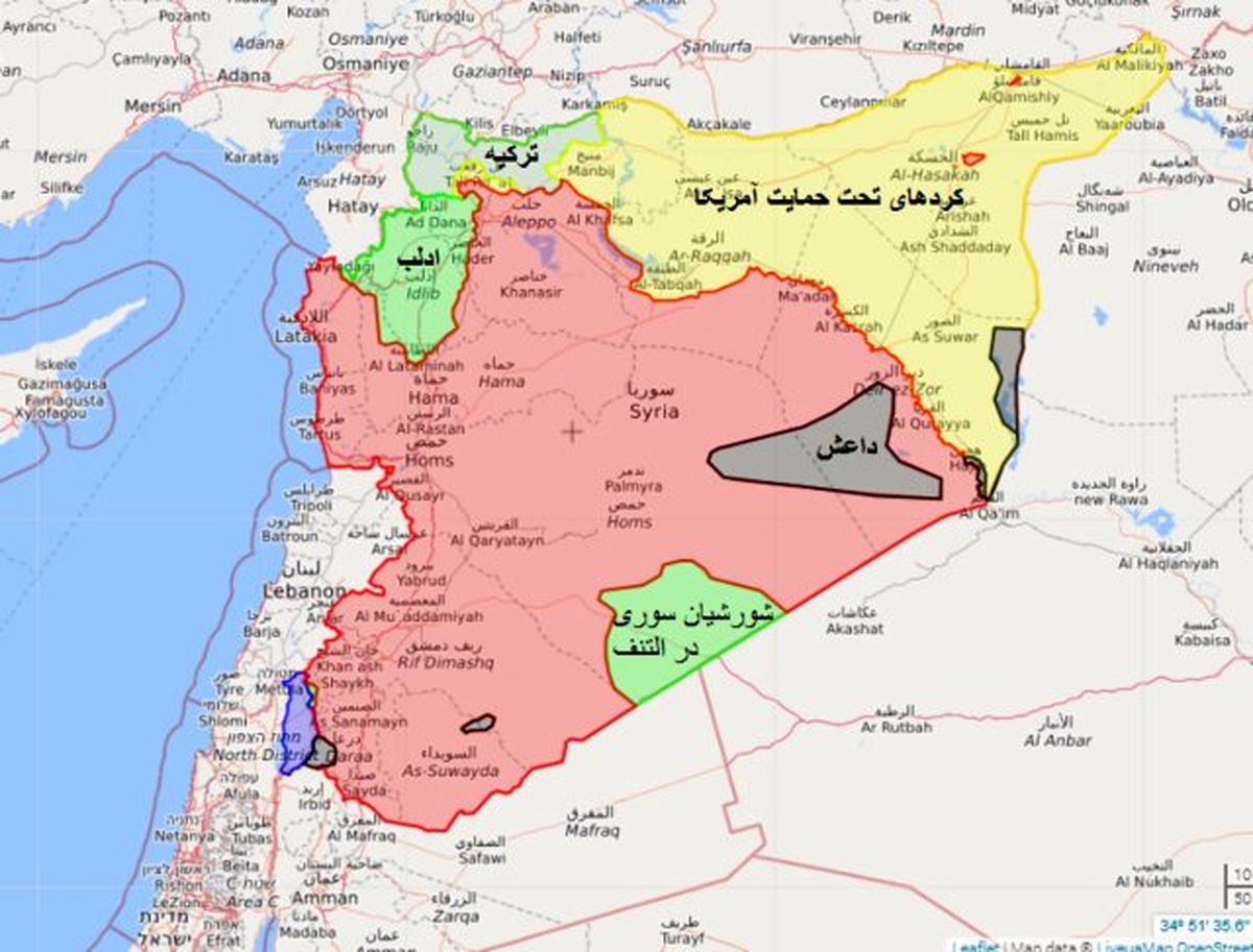 روسیه: آمریکا ۵۵ کیلومتر مربع از اراضی سوریه در التنف را اشغال کرده است