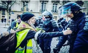 جلیقه‌زردهای فرانسه+ تصاویر