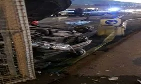 تصادف سه خودرو در اتوبان تهران_ کرج