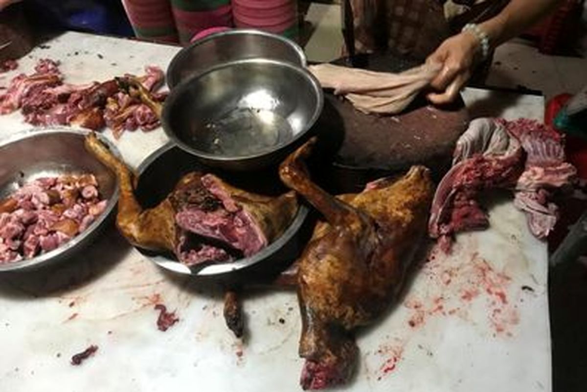 عکسهای باورنکردنی از خوردن گوشت سگ در چین