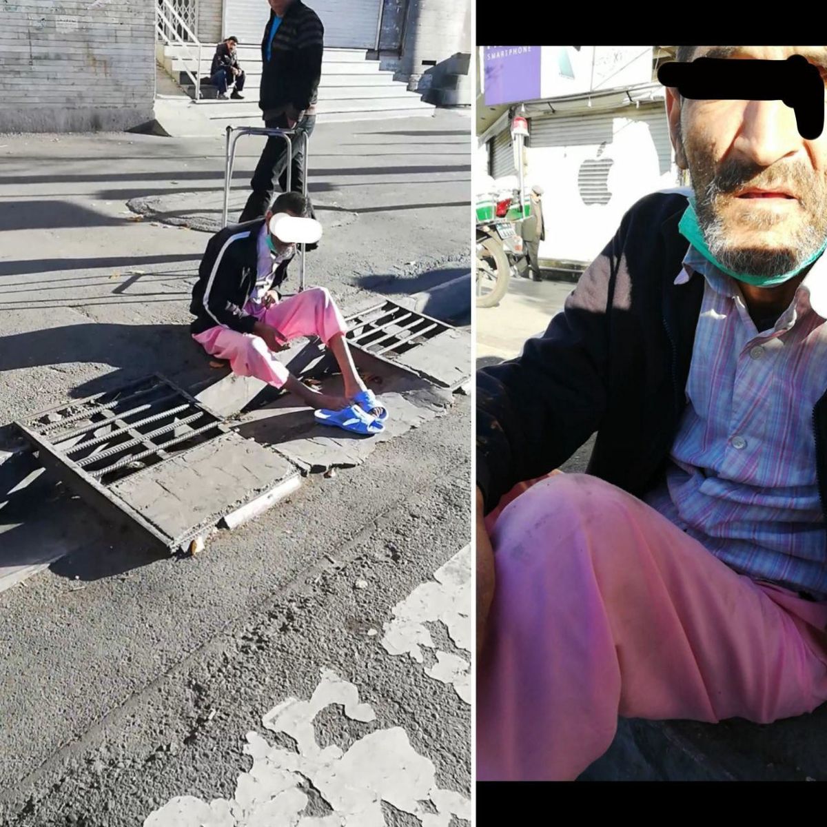 رها شدن یک بیمار در مرکز کرج با لباس بیمارستان