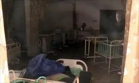 آتش‌سوزی در بیمارستان امام حسین (ع) محمدشهر