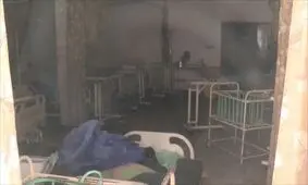 آتش‌سوزی در بیمارستان امام حسین (ع) محمدشهر