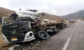۳ نفر مجروح بر اثر برخورد کشنده اسکانیا با کمپرسی در خراسان شمالی