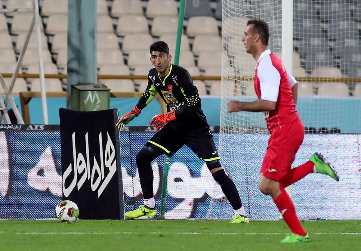 شادی عجیب بیرانوند و جلال حسینی پس از گل پرسپولیس