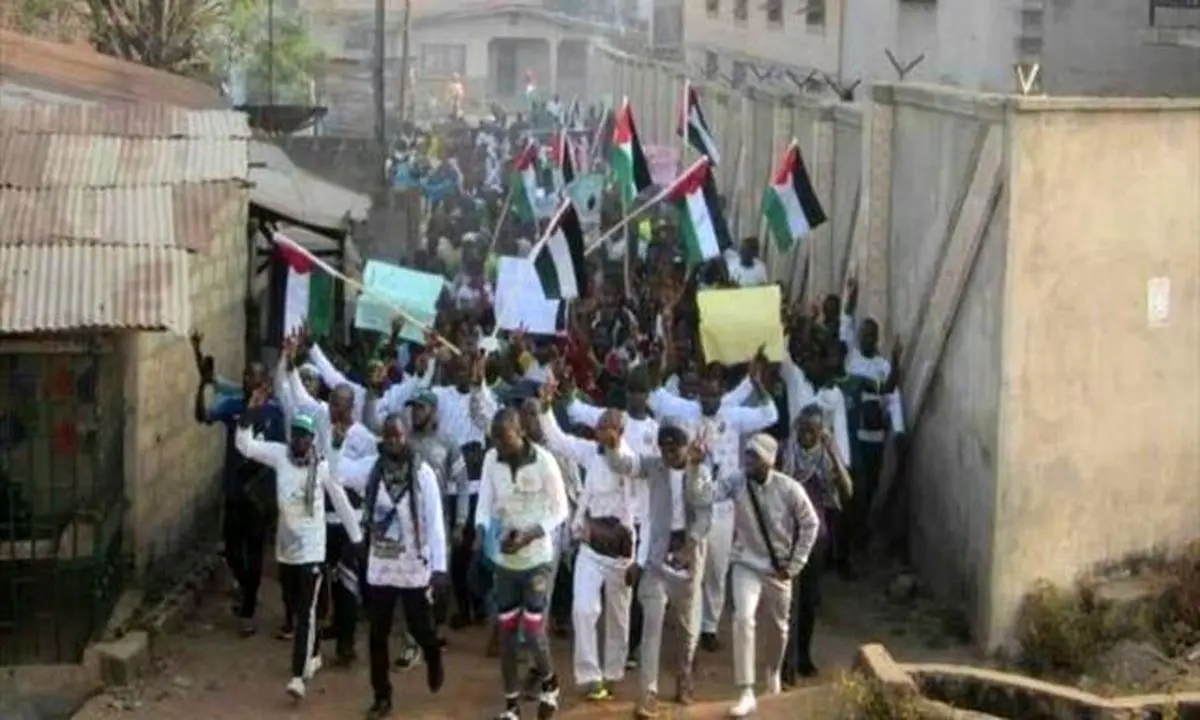 تظاهرات مردم نیجریه در حمایت از تشکیل کشور فلسطین