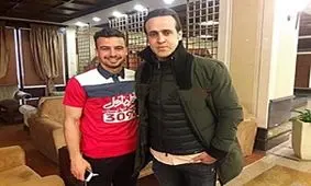 تصویری از علی کریمی در اردوی پرسپولیس