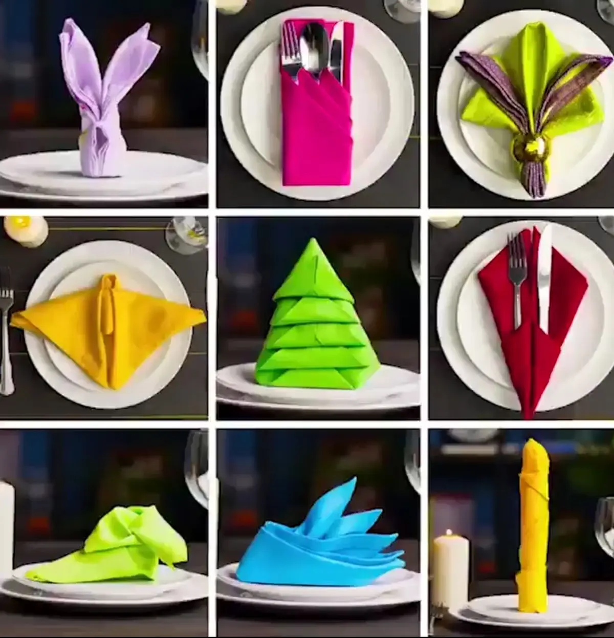 چندترفند برای تا کردن دستمال