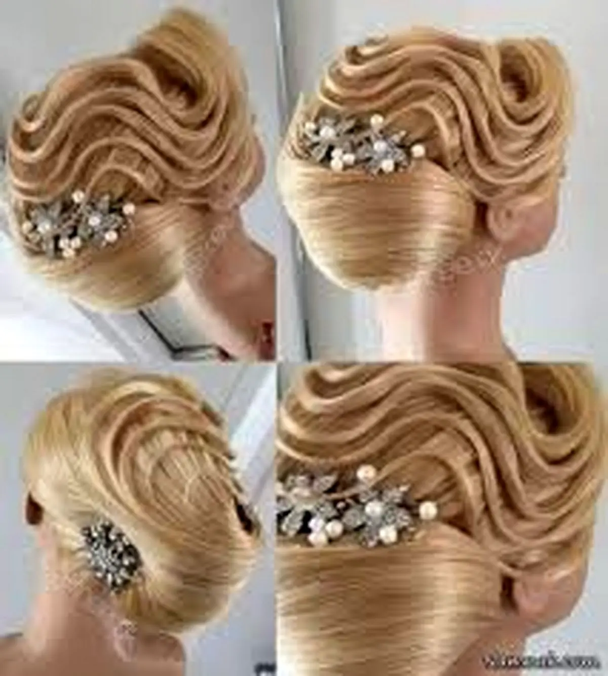 شنیون زیبای خطی. شنیون عروس. شنیون خطی.مدل مو