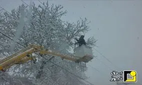 بارش برف سنگین موجب خاموشی در کردستان شد