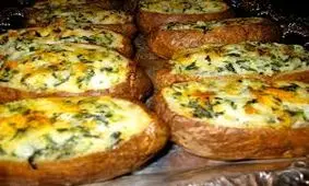 اموزش سیب زمینی تنوری شکم پر