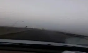 مه غلیظ در جاده هرسین کرمانشاه /فیلم