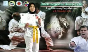 درخشش دانش آموز سنقری (صبا خنجری) در مسابقات بین المللی کاراته