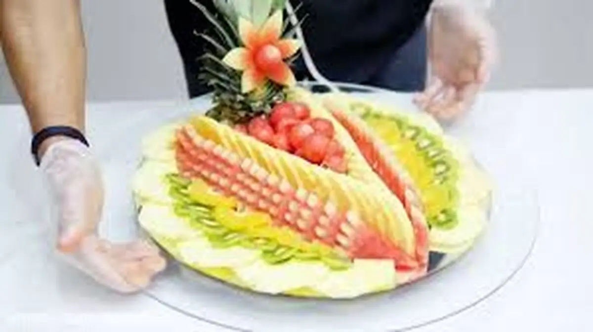 تزیین بشقاب میوه تماشایی شب یلدا