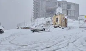 بارش برف در سنندج/عکس