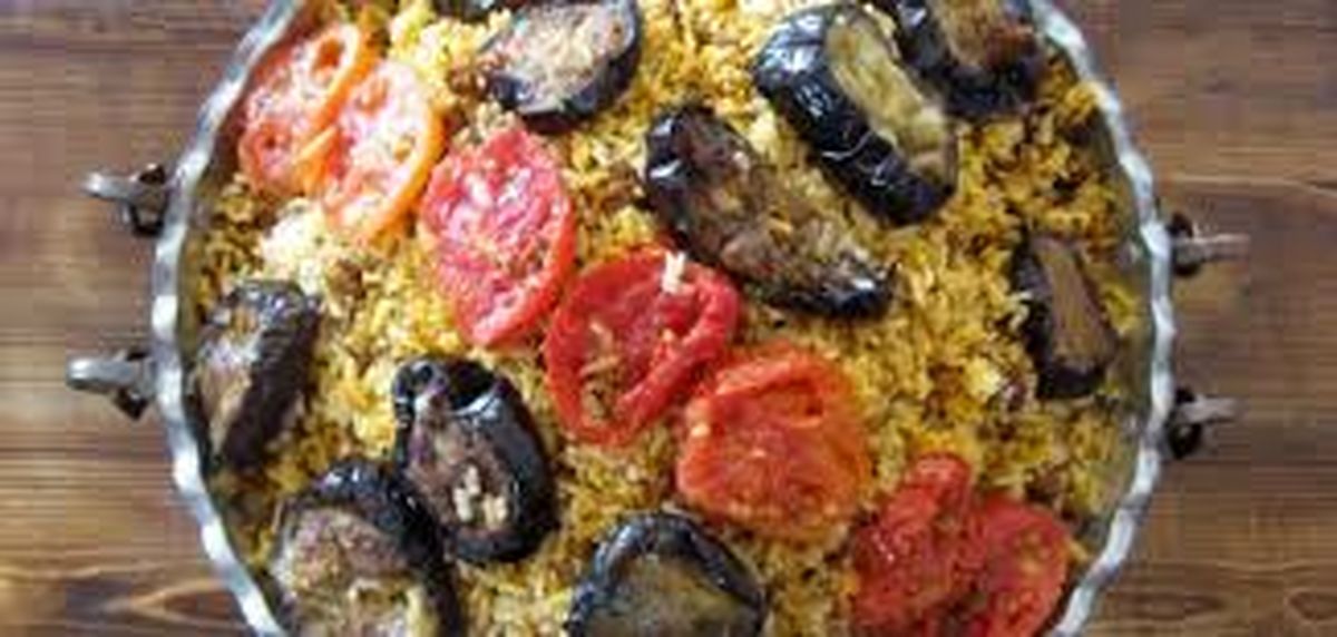 طرز تهیه بادمجان پلو Cook