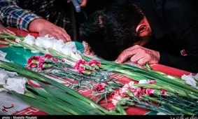 وداع با پیکر مطهر شهید ‌"جواد سنجه‌ونلی"در مینودشت