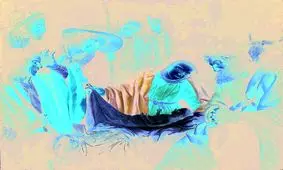 نگاره‌ای از شادباش چوپانان به حضرت مریم (س)+ عکس