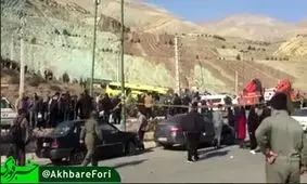 ویدئویی دیگر از صحنه واژگونی اتوبوس حامل دانشجویان