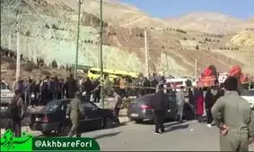 ویدئویی دیگر از صحنه واژگونی اتوبوس حامل دانشجویان