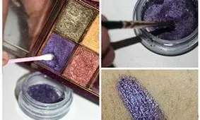 تهیه خط چشم رنگی در خانه با سایه های شکسته