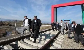 بازدید مشترک وزرای ایران و جمهوری آذربایجان از بارانداز ریلی آستارا به روایت تصویر