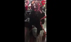 درگیری عجیب زن چندش آور در اتوبوس+ فیلم