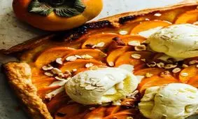 خوشمزه ترین دسر تارت خرمالو