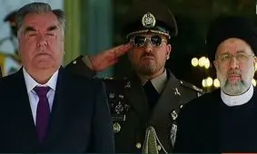  رئیس‌جمهور تاجیکستان مورد استقبال رسمی رئیسی قرار گرفت