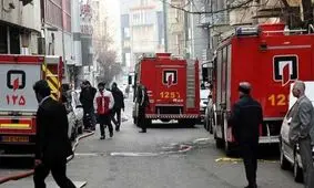 حریق یک استخر در خیابان کمالی تهران