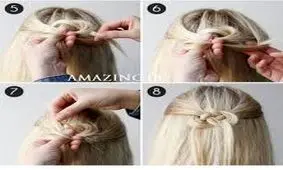 اموزش مدل مو به شکل قلب