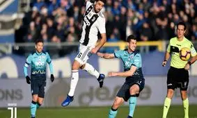 فرار یوونتوس10 نفره از شکست با گل رونالدو تعویضی